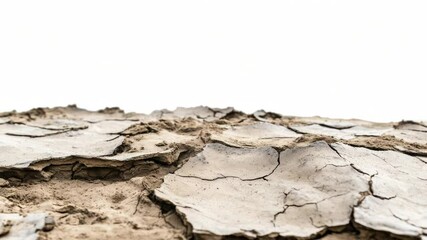 Poster - A close-up shot of a dirt field with a clear blue sky in the background, great for outdoor or nature-themed projects