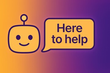 Poster - A Friendly Chatbot with the message 