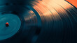 © Crystal - Classic vinyl record on a neutral surface, a timeless symbol of music and nostalgia