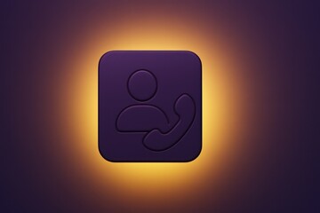 Poster - Contact icon symbolizing connection and communication with an abstract background.