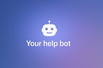 Poster - A simple, elegant graphic featuring a stylized robot head and the text 