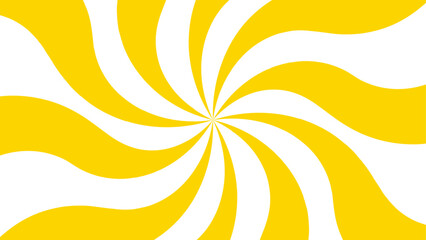Poster - Abstract background with Classic vintage sun rays swirling pattern background. Vintage beam sunburst texture. Burst sunrise sunbeam element spiral striped sunray template. Yellow and white twisted