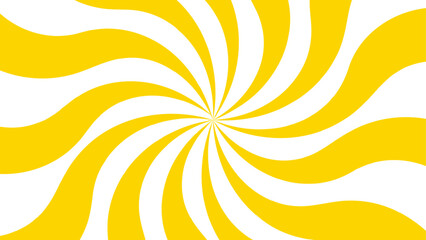 Poster - Abstract background with Classic vintage sun rays swirling pattern background. Vintage beam sunburst texture. Burst sunrise sunbeam element spiral striped sunray template. Yellow and white twisted