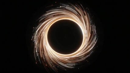 Wall Mural - Futuristic Wormholes in Space: Abstract Digital Visualization with Light Effects