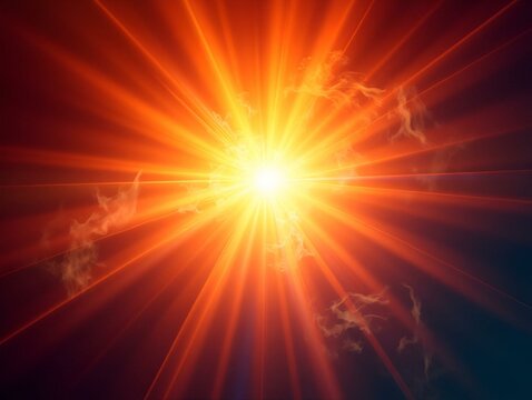 sunburst light smoke comic art style background
