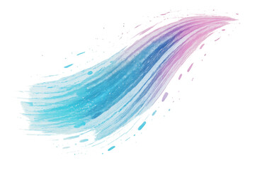 Poster - Colorful brush strokes creating a vibrant, dynamic design element with textured layers on a transparent background, adding depth and artistry