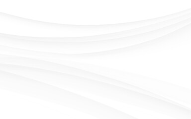 Fototapete - White abstract wave background smooth modern design curves light