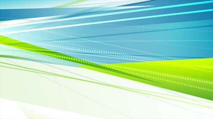 Aufkleber - Abstract blue and green minimal stripes tech background. Seamless looping motion design. Video animation Ultra HD 4K 3840x2160