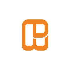 Aufkleber - letter dw simple abstract linked geometric logo vector