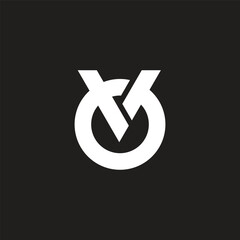 Aufkleber - letters vot simple silhouette geometric logo vector