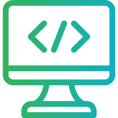 Coding single icon vector illustration