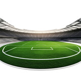 A soccer field with a white background