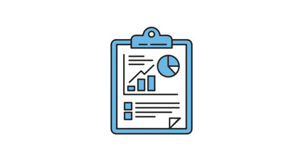 Poster - Business report on clipboard.