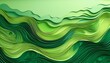 © Amy - green abstract paper carve background paper art style of nature concept design illustration