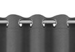 © Anna - Curtain ring and grommet system holding up thick blackout fabric in graphite gray