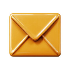 Poster - Glossy Gold Email Icon Graphic Communication Connection Notification on transparent background