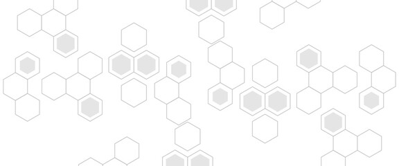Poster - Vector abstract geometric hexagonal elements technology or science design