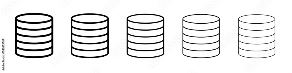 Coin stack icon Flat design on isolated background