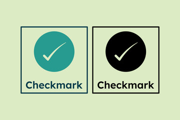 Poster - Checkmark icon. icon related to UI elements. suitable for web site, app, user interfaces,element, printable etc. solid icon style. simple vector design editable