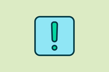 Poster - Warning icon. icon related to UI elements. suitable for web site, app, user interfaces,element, printable etc. flat line icon style. simple vector design editable
