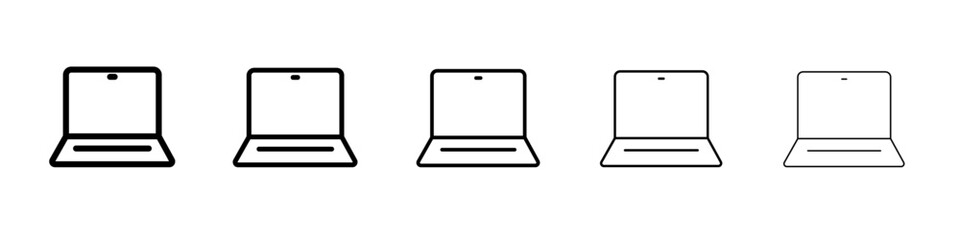 laptop icon Flat design on isolated background