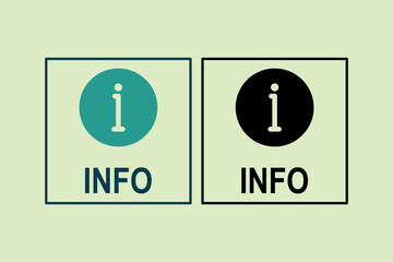 Poster - Info icon. icon related to UI elements. suitable for web site, app, user interfaces,element, printable etc. solid icon style. simple vector design editable