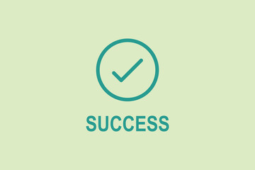 Poster - Success icon. icon related to UI elements. suitable for web site, app, user interfaces,element, printable etc. line icon style. simple vector design editable
