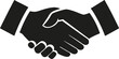 © Art by Redu - handshake black icon, business agreement and partnership vector illustration isolated on white