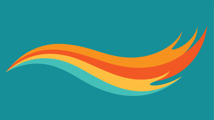 Poster - Abstract wavy design featuring colorful swirls suitable for various design applications