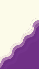 Poster - Abstract wavy design with layered purple hues on a transparent white background