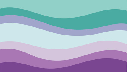 Poster - Abstract wavy pattern in shades of teal purple and lavender for creative designs