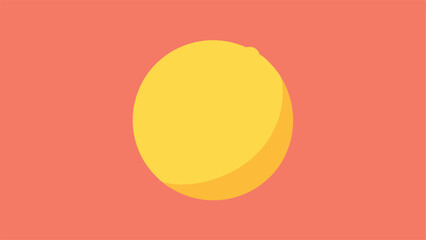 Poster - Artistic graphic illustration of a yellow oval fruit on a modern coral background