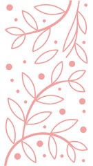 Poster - Delicate pink floral elements with transparency for various design applications