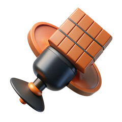 Poster - 3d render of a satellite icon isolated on transparent background
