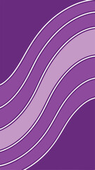Poster - Modern abstract background featuring purple wavy lines with white outlines and transparency