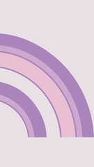 Poster - Pastel abstract curved arcs in soft purple and pink tones for design projects