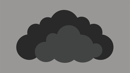 Fototapete - Simple cloud graphic illustration in various shades of gray suitable for design elements