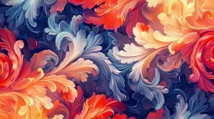 Poster - Vibrant abstract illustration of energy, creativity, fantasy, mystery, love, joy