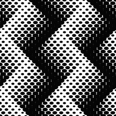 Poster - Seamless black and white geometric ellipse pattern background design - abstract vector illustration with oval shapes