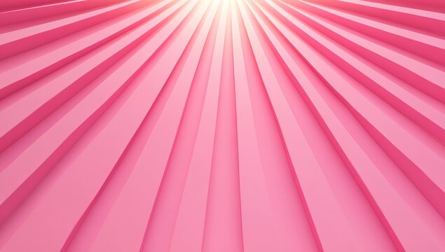 Light pink background with light lines in the shape of rays, a simple minimalist style, 3D rendering