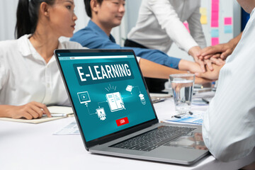 Aufkleber - E-learning website with brisk sofware for student to study online on the internet network