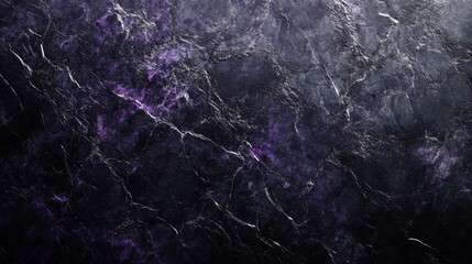 Wall Mural - Aurora inspired background, marbled, black, dark, purple and black, silver highlights