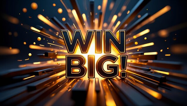 Big Win Text Display Celebrating Success.