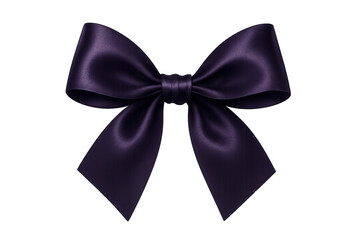 Aufkleber - Shiny purple silk bow isolated on transparent background, perfect for adding a touch of elegance and luxury to designs