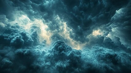 Poster - Dramatic Skies: An awe-inspiring scene of swirling clouds, creating a sense of both beauty and foreboding in the atmospheric sky.