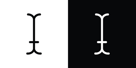 Cursor text icon design. simple stroke line vector icon set