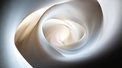 Poster - Swirling Curves of Light and Shadow: An abstract composition of elegant, flowing forms in monochrome tones, with a play of light and shadow, revealing a sense of depth and movement.