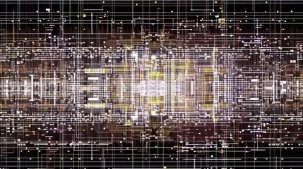 Poster - Abstract Network Grid Design Gold White Lines Technology Background Texture