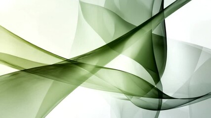 Poster - Abstract Green Serenity: A flowing design of emerald green lines gracefully intermingles, evoking a sense of calm and artistic beauty.