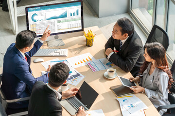 Poster - spreadsheet document information financial startup concept. data and graphs in spreadsheet documents